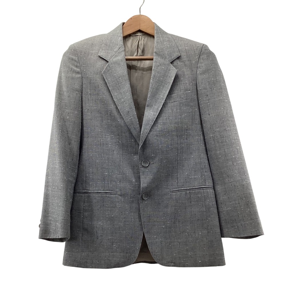Vintage Levis Trim Cut Blazer Mens‎ Grey Flecked Slub Sport Coat Made in USA